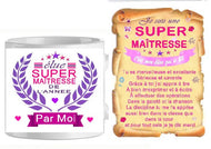 Ensemble - mug - parchemin maitresse n9 (ref - 48460) - mug+parchemin | Shopping cadeaux 93