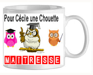 Mug-Maitresse-personnalise  chouette