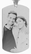 medaillon - photo - grave acier rectangle pm (REF - 26407) - medaillon photo | Shopping cadeaux 93