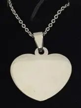 medaillon - texte acier coeur gm - medaillon texte | Shopping cadeaux 93