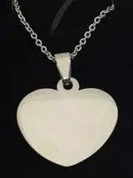 medaillon - texte acier coeur gm - medaillon texte | Shopping cadeaux 93