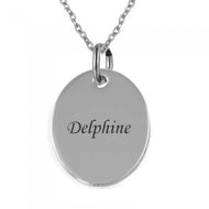 medaillon - texte acier ovale - medaillon texte | Shopping cadeaux 93