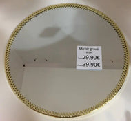 Miroir grave texte rond tour or 20cm (REF - 32017) - miroir | Shopping cadeaux 93