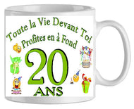 Mug - age - anniversaire 20ans (ref - 39100) - mug | Shopping cadeaux 93