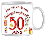 Mug - age - anniversaire 50ans (ref - 62799) - mug | Shopping cadeaux 93