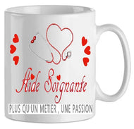 Mug - aide - soignante une passion (ref - 88859) - mug | Shopping cadeaux 93