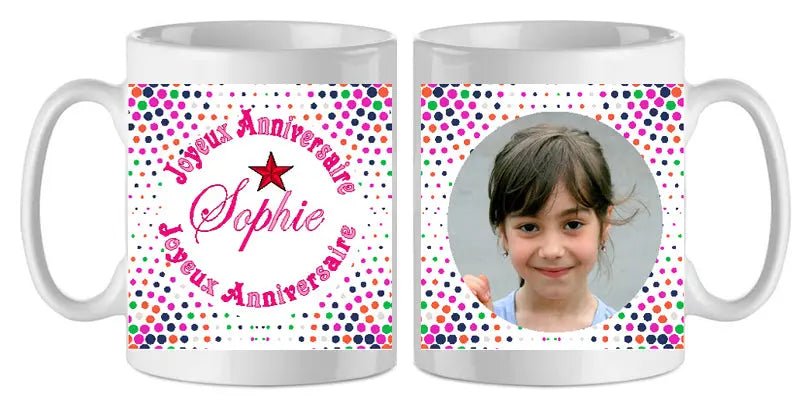 Mug - anniversaire - enfant - photo - texte 6 (ref - 15346) - mug anniversaire enfant photo | Shopping cadeaux 93