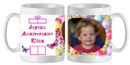 Mug - anniversaire - enfant - photo - texte 8 (ref - 12690) - mug anniversaire enfant photo | Shopping cadeaux 93