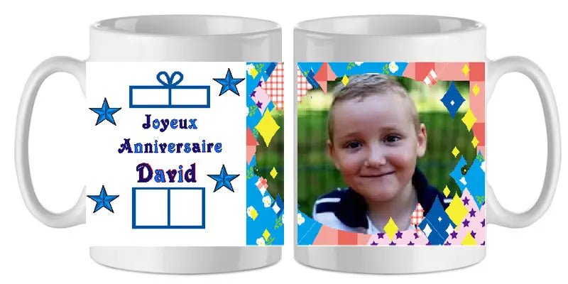 Mug - anniversaire - enfant - photo - texte 9 (ref - 52675) - mug anniversaire enfant photo | Shopping cadeaux 93