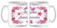Mug - anniversaire joyeux anniv fleur (ref - 61340) - mug | Shopping cadeaux 93