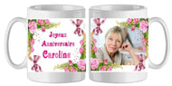 Mug - anniversaire - photo - texte 7 (ref - 71126) - Mug personnalisé | Shopping cadeaux 93