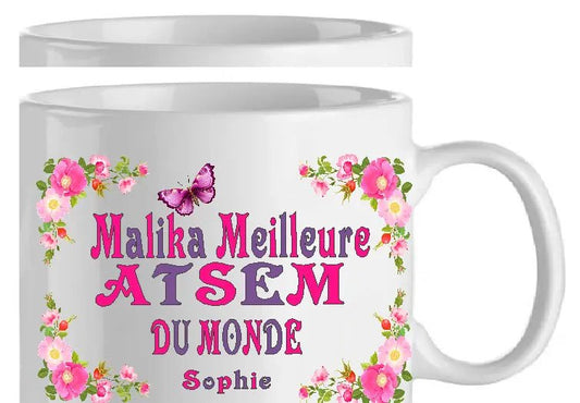 Mug - atsem - personnalise (ref - 15994) - Mug personnalisé | Shopping cadeaux 93
