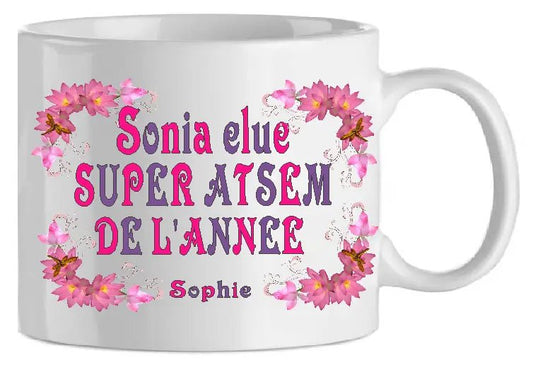 Mug - atsem - personnalise (ref - 47527) - Mug personnalisé | Shopping cadeaux 93