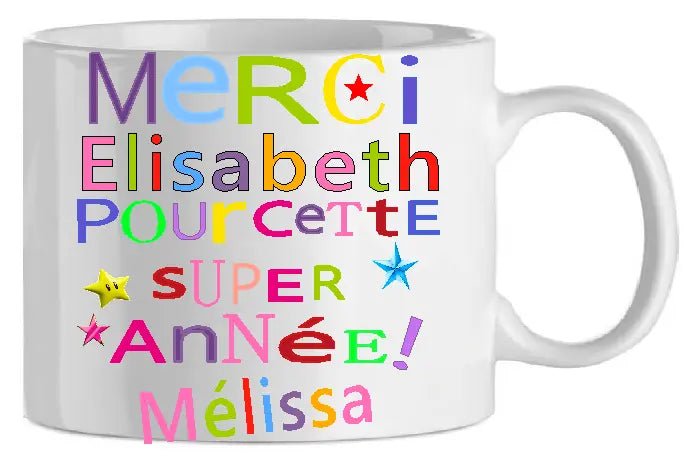 Mug - atsem - personnalisesuper année (ref - 67501) - Mug personnalisé | Shopping cadeaux 93