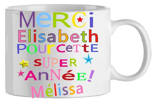 Mug - atsem - personnalisesuper année (ref - 67501) - Mug personnalisé | Shopping cadeaux 93