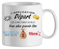 Mug - depart application depart (ref - 42655) - mug | Shopping cadeaux 93