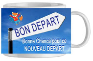 Mug - depart bonne chance nouveau depart (ref - 89618) - mug | Shopping cadeaux 93