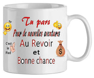 Mug - depart nouvelles aventures (ref - 89020) - mug | Shopping cadeaux 93