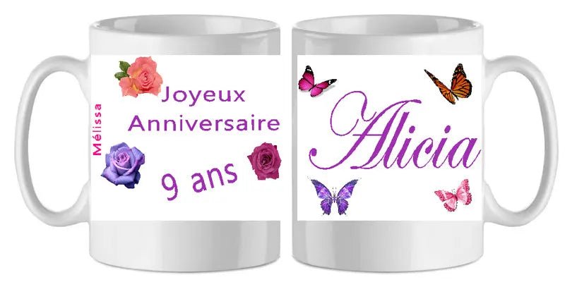 Mug - enfant papillon 1 (ref - 65488) - mug | Shopping cadeaux 93
