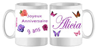 Mug - enfant papillon 1 (ref - 65488) - mug | Shopping cadeaux 93