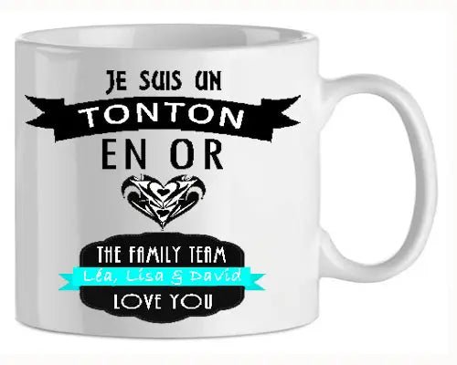 Mug - famille tonton (ref - 93963) - Mug personnalisé | Shopping cadeaux 93