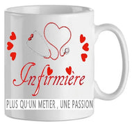Mug - infirmiere plus qu'un metier (ref - 86119) - mug | Shopping cadeaux 93