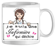 Mug - infirmiere qui dechire (ref - 54433) - mug | Shopping cadeaux 93