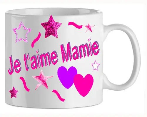 Mug je t'aime mamie (ref - 31584) - mug | Shopping cadeaux 93