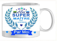 Mug - maitre de l'année (ref - 65303) - Mug personnalisé | Shopping cadeaux 93