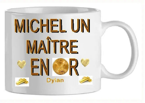 Mug - maitre - personnalise (ref - 41729) - Mug personnalisé | Shopping cadeaux 93
