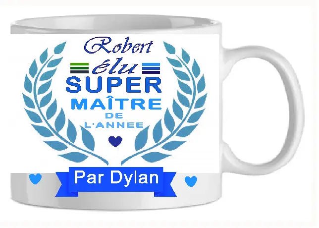 Mug - maitre - personnalise super maitre (ref - 26742) - Mug personnalisé | Shopping cadeaux 93