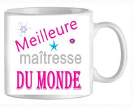 Mug - maitresse meilleure maitresse du monde (ref - 26675) - Mug personnalisé | Shopping cadeaux 93