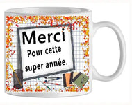 Mug - maitresse merci pour cette super annee (ref - 88386) - Mug personnalisé | Shopping cadeaux 93