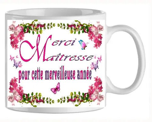 Mug - maitresse merveilleuse année (ref - 72029) - Mug personnalisé | Shopping cadeaux 93
