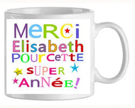 Mug - maitresse - personnalise super année (ref - 54645) - Mug personnalisé | Shopping cadeaux 93