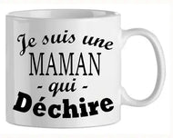 Mug - maman maman qui dechire (ref - 39607) - mug | Shopping cadeaux 93