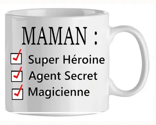 Mug - maman super heroine (ref - 75889) - mug | Shopping cadeaux 93