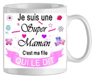 Mug - maman super (ref - 98471) - mug | Shopping cadeaux 93