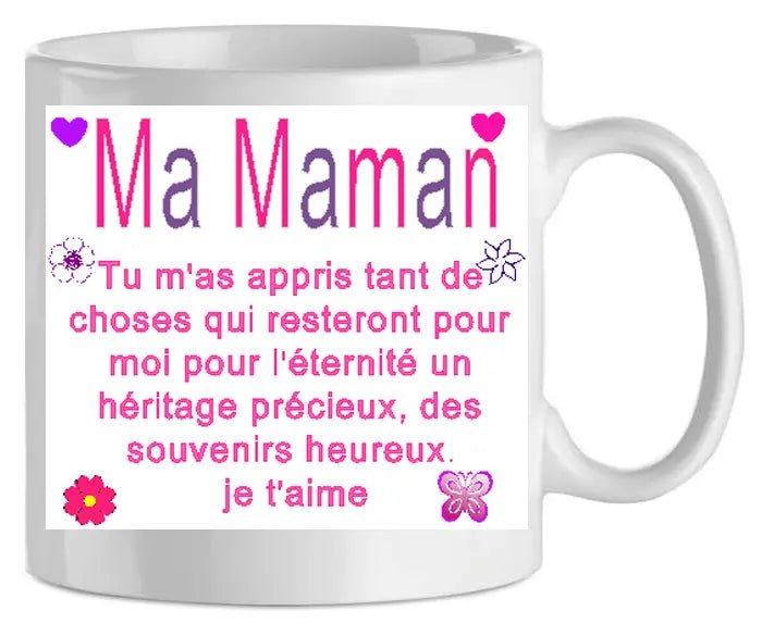 Mug - maman tu m'as appris (ref - 96562) - mug | Shopping cadeaux 93