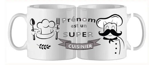 Mug - metier personnalise cuisinier (ref - 62666) - Mug personnalisé | Shopping cadeaux 93