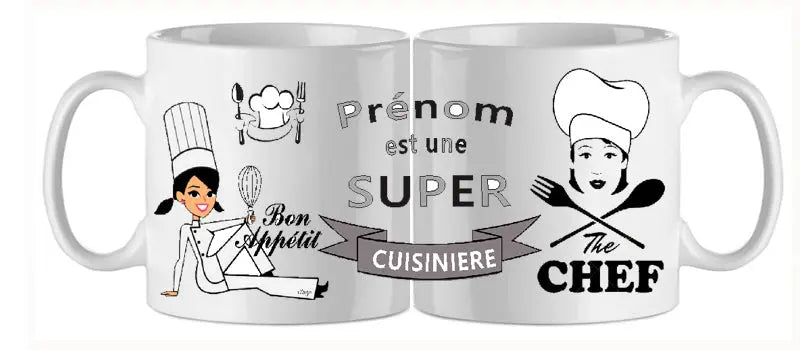 Mug - metier personnalise cuisiniere (ref - 36959) - Mug personnalisé | Shopping cadeaux 93