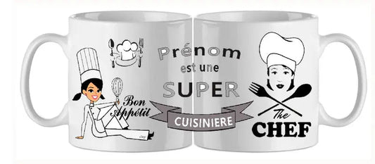 Mug - metier personnalise cuisiniere (ref - 36959) - Mug personnalisé | Shopping cadeaux 93