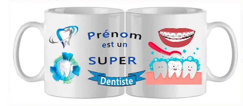 Mug - metier personnalise dentiste (ref - 84532) - Mug personnalisé | Shopping cadeaux 93