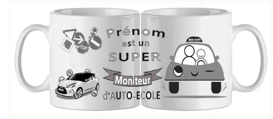Mug - metier personnalise moniteur auto ecole (ref - 71806) - Mug personnalisé | Shopping cadeaux 93