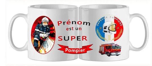 Mug - metier personnalise pompier (ref - 83242) - Mug personnalisé | Shopping cadeaux 93