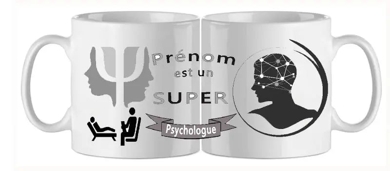 Mug - metier personnalise psychologue (ref - 55792) - Mug personnalisé | Shopping cadeaux 93