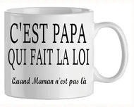 Mug - papa la loi (ref - 25317) - mug | Shopping cadeaux 93