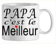 Mug - papa papa c'est le meilleur (ref - 20220) - mug | Shopping cadeaux 93