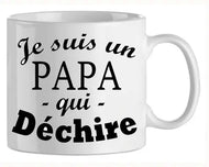Mug - papa qui dechirel (ref - 60858) - mug | Shopping cadeaux 93