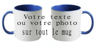 Mug - personnalise - panoramique bicolore (ref - 49148) - Mug personnalisé | Shopping cadeaux 93